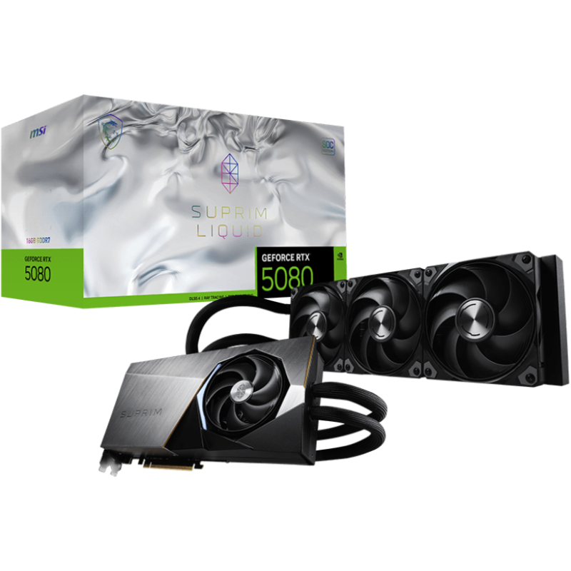 MSI GeForce RTX 5080 16G SUPRIM LIQUID SOC